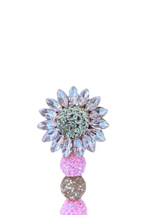 AB INKS HANDMADE EXPRESSIONS Handmade Crystal Sunflower Pink & Gold Pen - Picture 5 of 5
